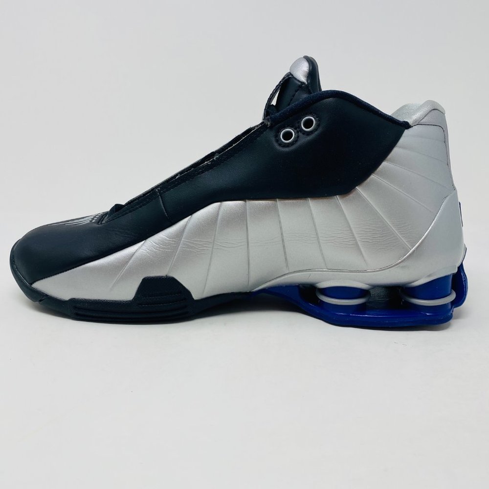 Nike Mens Shox BB4 Retro Black Silver Low Top Lace Up Basketball Shoes Size 8 - Picture 7 of 7